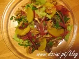 Receita Salada de rúcula com pêssego